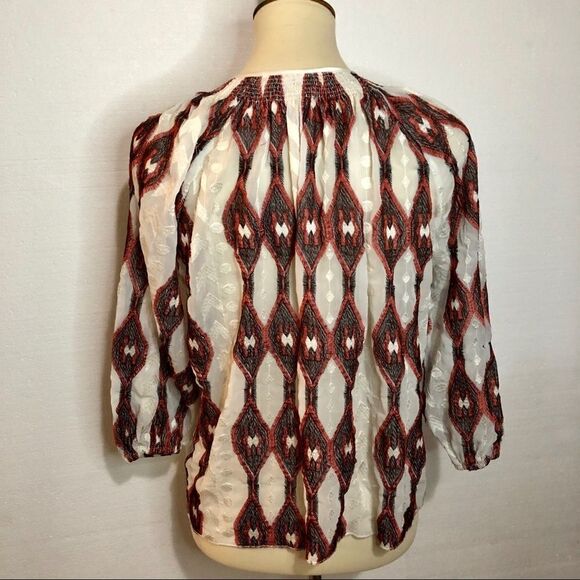 LINE & DOT ANTHROPOLOGIE EMBROIDERED BLOUSE - Picture 9 of 10